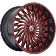 Asanti AF-824 Red and Black Wheels