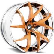 Forgiato F2.23-ECX Orange and Black Wheels