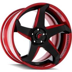Forgiato F2.21-ECL Black and Red Wheels