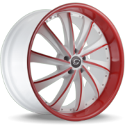 G-Line G0016 20x8.5 Red and White Wheels