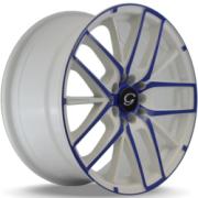 G-Line G0029 White and Blue Wheels