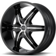 Helo HE891 Gloss Black with Chrome Accent Wheels