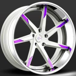Lexani LC-109 Forged White and Purple Wheels
