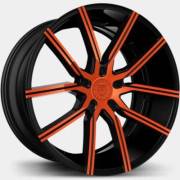 Lexani Gravity Orange and Black Wheels