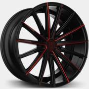 Lexani Pegasus Black Wheels with Red Milling