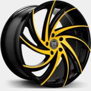 Lexani Twister Black and Yellow Wheels