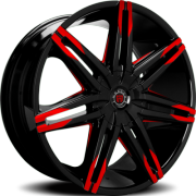 Morder MS-648 Black Wheels with Red Tips