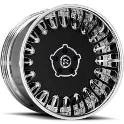 Rucci Milidario Black Wheels with Chrome Lip