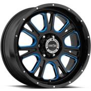 Vision Wheel 399 Fury Black with Blue Tint Wheels