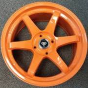 White Diamond 6011 Metallic Orange Custom Wheels