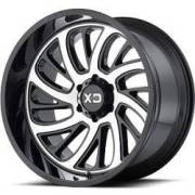 XD826 Surge Gloss Black Machined Wheels