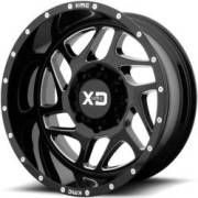 XD Series XD836 Fury Gloss Black Milled Wheels