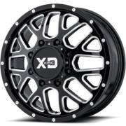 XD843 Renegade Black Milled Front Dually Wheels